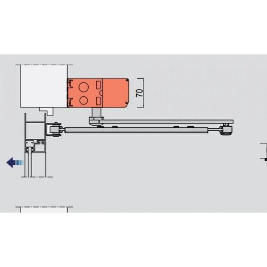 record DFA 830 standard linkage Push Assembly Arm SW300 / SW100 1007965BK