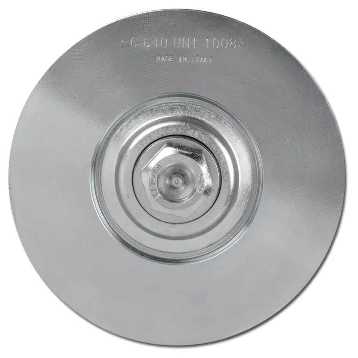 Metal tractor disc with hex bolt center, made in Italy, for AGCO or EATON equipment parts