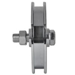 Stainless steel pulley with threaded bolt and hex nuts for tractor or industrial machinery parts