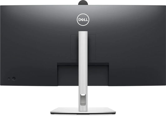 Dell monitor with sleek black design and silver stand, ideal for office setups