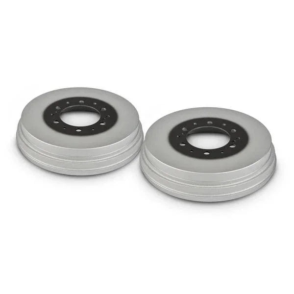 Silver brake rotors for tractor parts, featuring durable design and precise engineering.