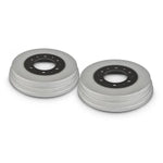 Silver brake rotors for tractor parts, featuring durable design and precise engineering.
