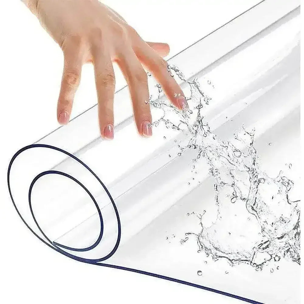 Clear_PVC_roll_table_cover_with_waterproof - Australian Empire Shop