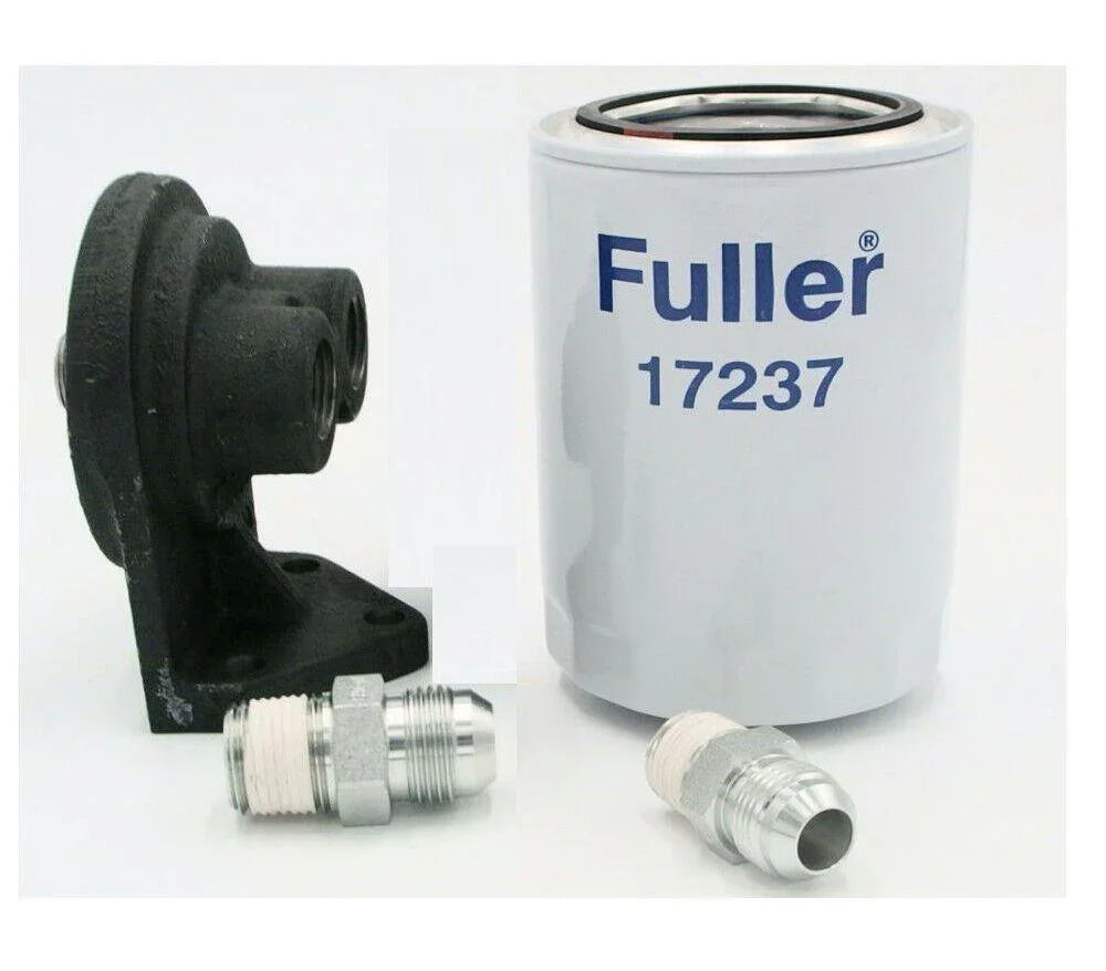 Transmission oil filter kit with filter, mounting bracket, and fittings, part 17237