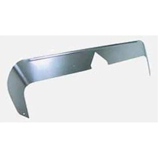 Chrome hood protector bug deflector for International truck, aerodynamic front view