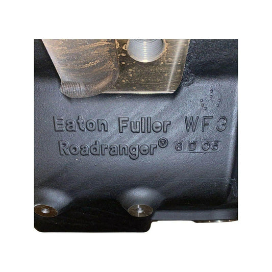 Eaton Fuller Roadranger WF3 transmission case close-up showing model markings