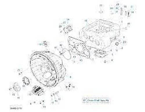 Exploded diagram of Eaton Fuller S-3121 case assembly for international truck gearbox