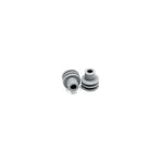 Gray plug sealers for International Navistar trucks, close-up on white background