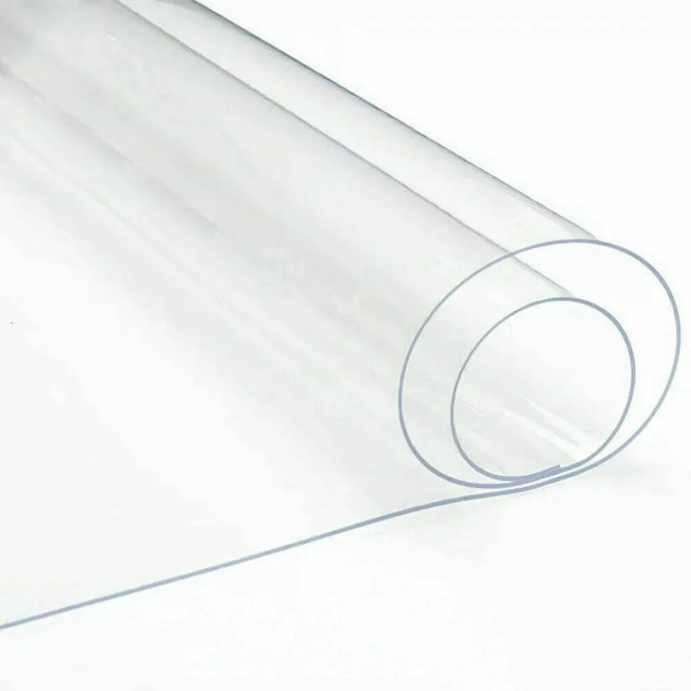 Clear transparent PVC vinyl film roll, waterproof plastic table cover material