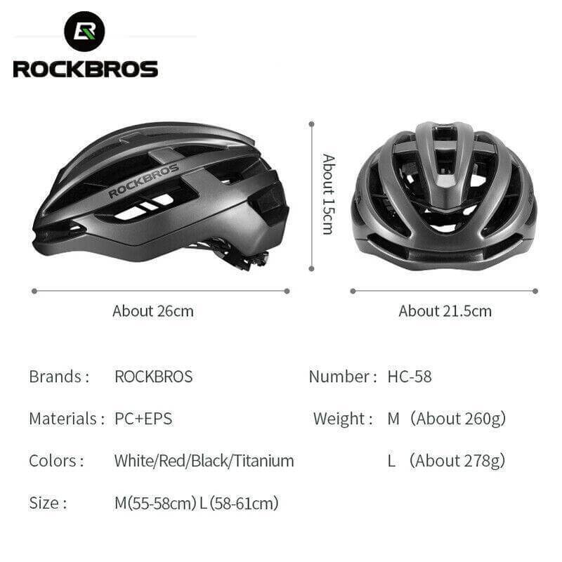 ROCKBROS Bike Helmet Cycling MTB Road Breathable Ventilation Sport Safety Adjust - Australian Empire Shop