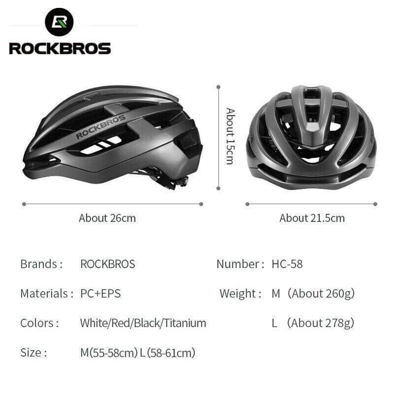 ROCKBROS Bike Helmet Cycling MTB Road Breathable Ventilation Sport Safety Adjust - Australian Empire Shop