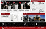 9.5L Fluid Extractor Tank for Automotive, Marine, Farm & Industrial Use with Manual Pumping