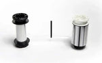 Tractor fuel filter replacement parts for AGCO and EATON engines, black and white cylindrical filters
