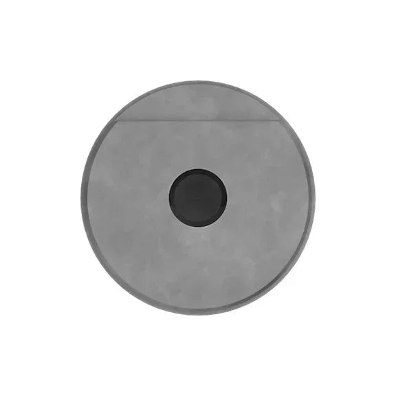Gray circular table cover with black center, suitable for PVC roll tablecloth use