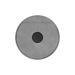 Gray circular table cover with black center, suitable for PVC roll tablecloth use