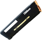 Black printer toner cartridge with gold contacts, compatible with office laser printers