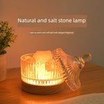Natural salt stone lamp with warm soft light and elegant fragrance