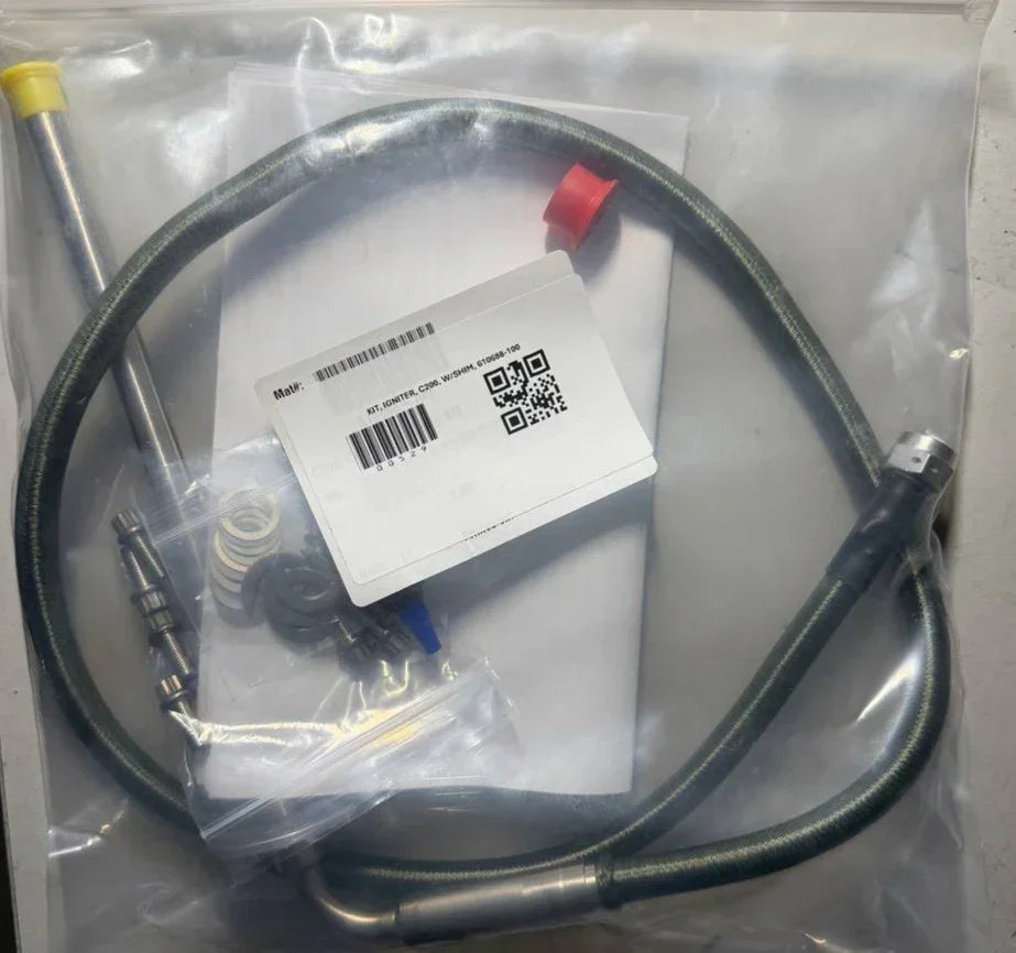 Tractor hydraulic hose kit with fittings and seals, packaged for AGCO or international truck parts replacement.