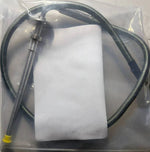 Tractor parts hose and metal rod in plastic packaging
