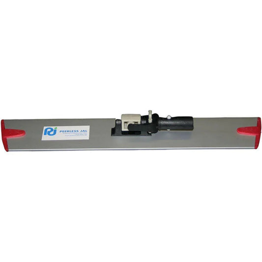 Aluminium mop floor frame 400mm with red end caps, connector and microfiber attachment.