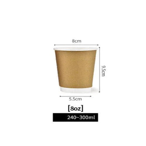 1000x Disposable Coffee Cups 8oz Bulk Takeaway Paper Take Away cup has ad on it - Australian Empire Shop