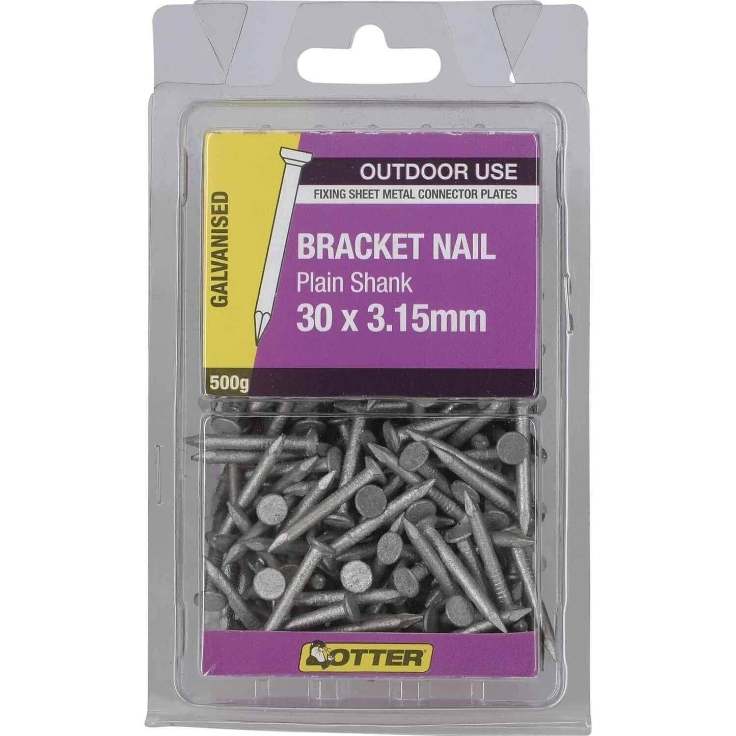 2.5kg Otter CONNECTOR/BRACKET NAILS 35x3.15mm Plain Shank, Galvanised 5 pack - Australian Empire Shop