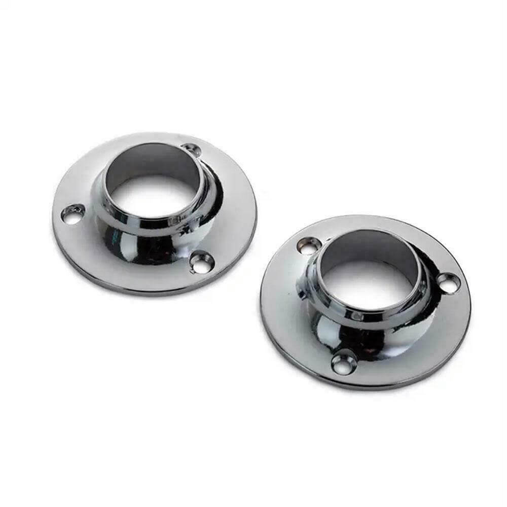 2x Sandleford Round Flange Chrome Plated 25mm 405CPCD with 6 screws - Australian Empire Shop