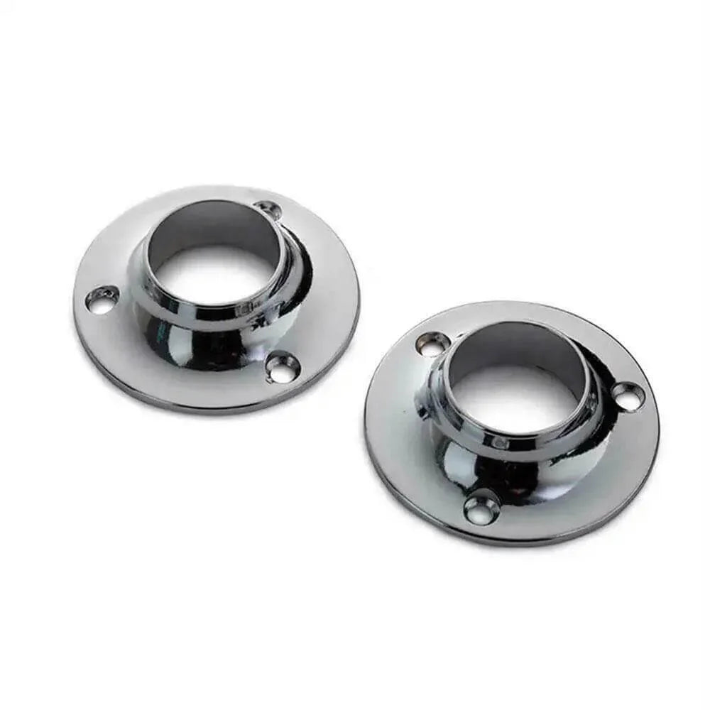 2x Sandleford Round Flange Chrome Plated 25mm 405CPCD with 6 screws - Australian Empire Shop