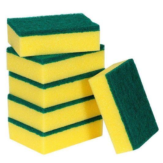 36X Scourer Sponge Strong Commercial Grade Green & Yellow Regular Duty 95 X75MM - Australian Empire Shop