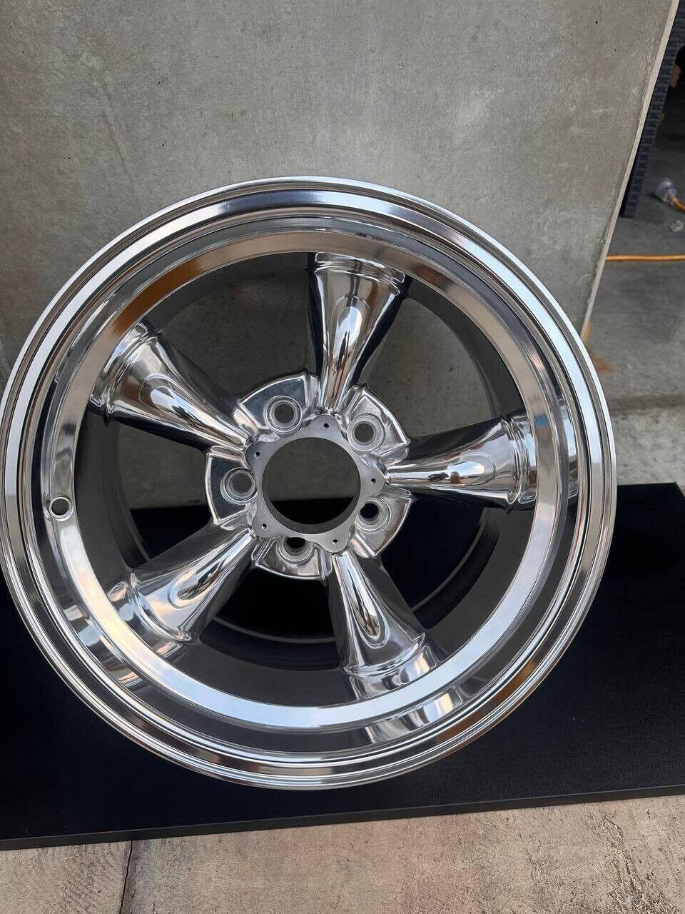 Shiny chrome truck wheel rim with five-spoke design for heavy-duty vehicles