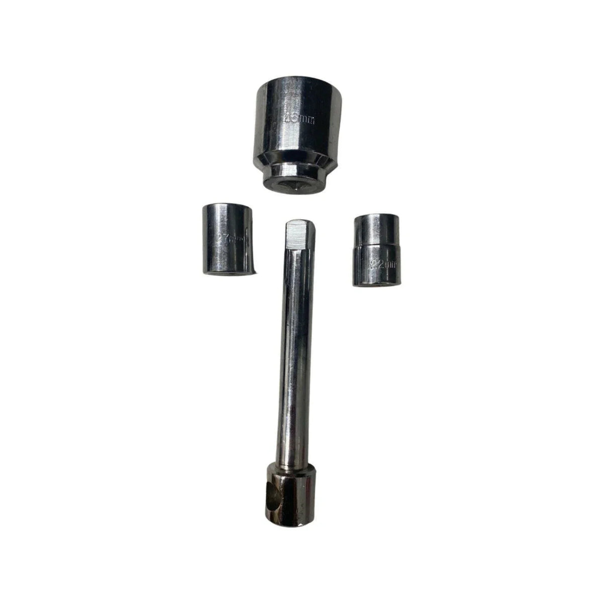4X HEXAGON SOCKET 46mm - 22mm - 27 mm Square Drive, Chrome Plated with pole - Australian Empire Shop