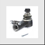 Track rod end for tractor, spare part with bolt and pin on white background