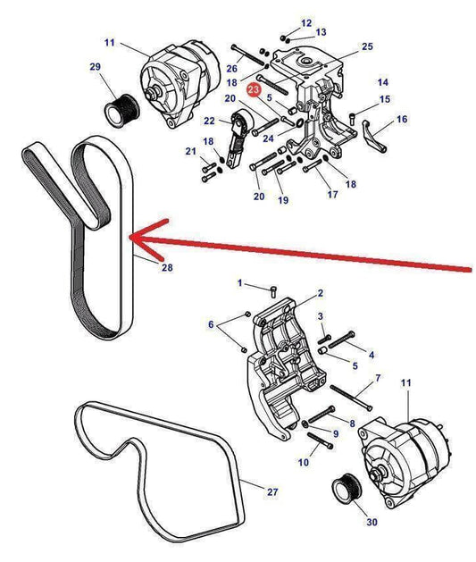 AGCO 4348738m1 BELT Massey Ferguson Tractor Original - Australian Empire Shop