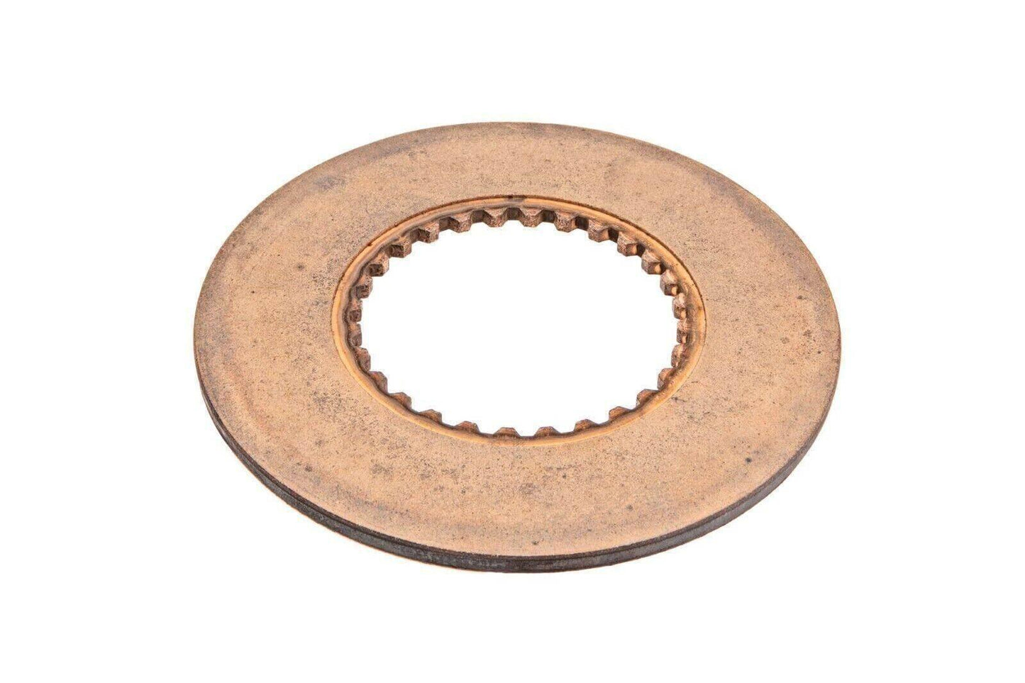 Round metal clutch plate with central teeth for tractor or machinery service kit