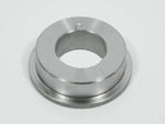 Metal bearing bushing for tractor, close-up on white background, replacement part