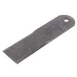 Metal stationary knife blade with mounting hole for tractor or agricultural equipment