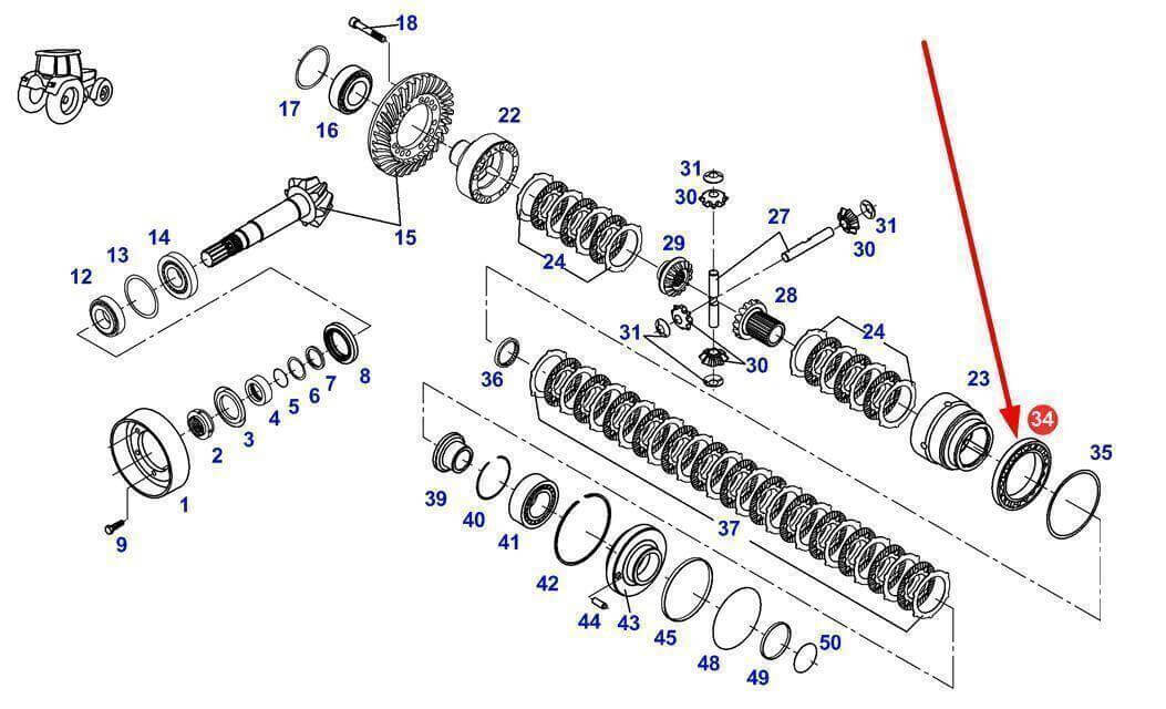 AGCO BERING G816300020180 Massey Ferguson TAPER ROLLER Challenger Fendt Claas - Australian Empire Shop