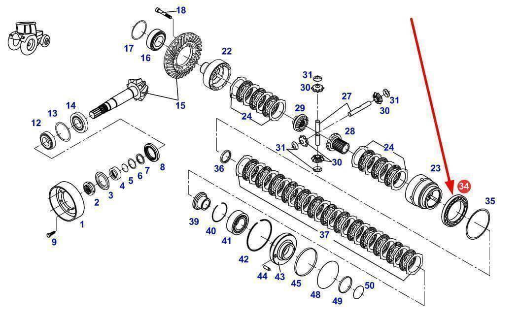 AGCO BERING G816300020180 Massey Ferguson TAPER ROLLER Challenger Fendt Claas - Australian Empire Shop