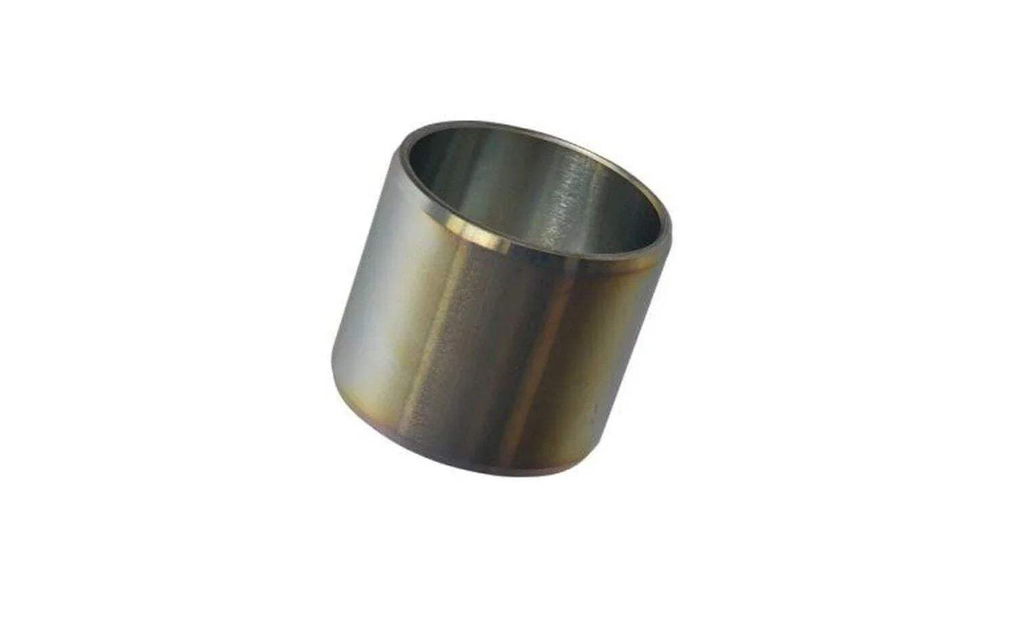 Metal bushing race ring for tractor or machinery part, isolated on white background