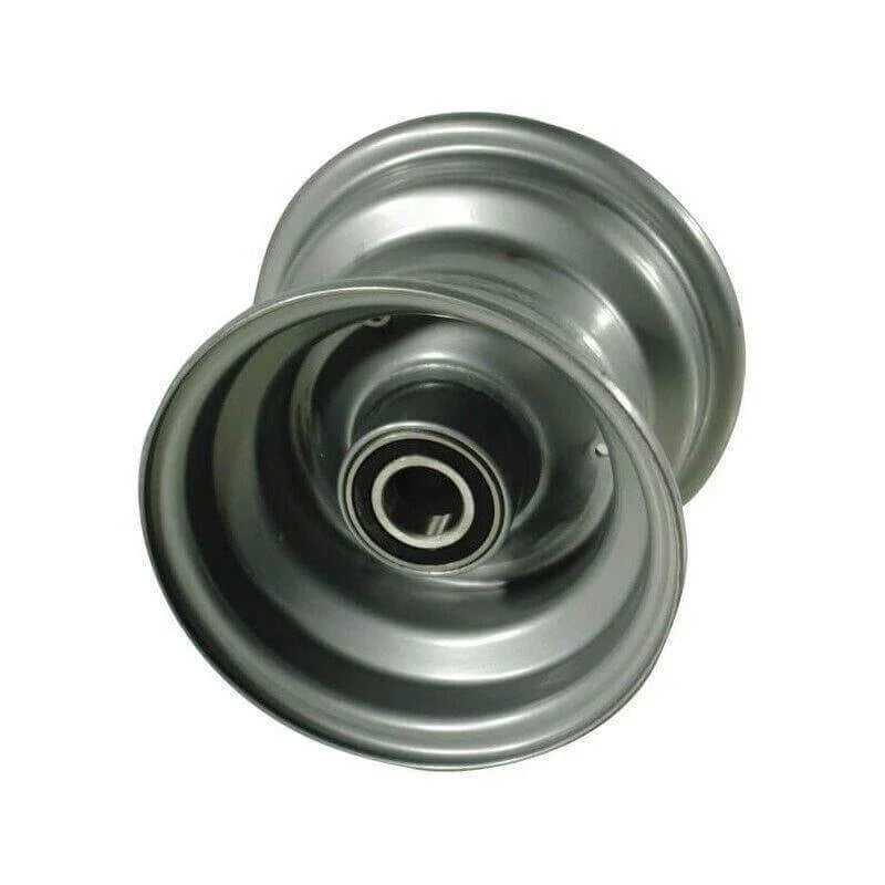 Metal tractor pulley wheel with bearing, replacement part for agricultural machinery