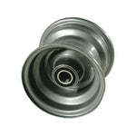 Metal tractor pulley wheel with bearing, replacement part for agricultural machinery