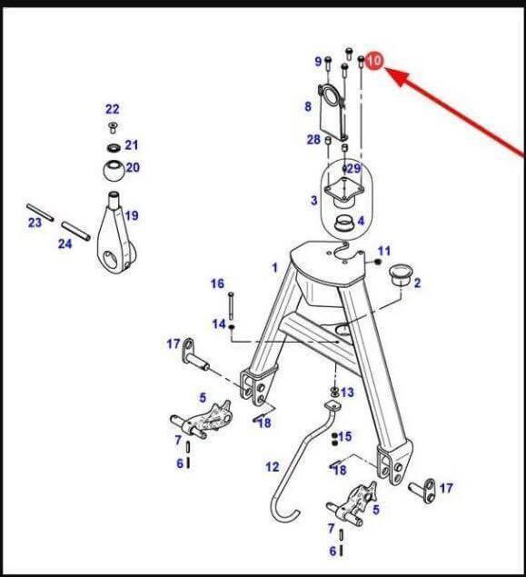 Tractor bearing kit diagram showing exploded view with flange bolt and labeled parts