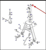 Tractor bearing kit diagram showing exploded view with flange bolt and labeled parts