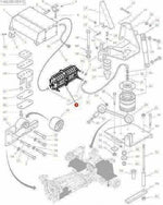 Suspension accumulator diagram for Massey Ferguson tractor, labeled part for AGCO repair