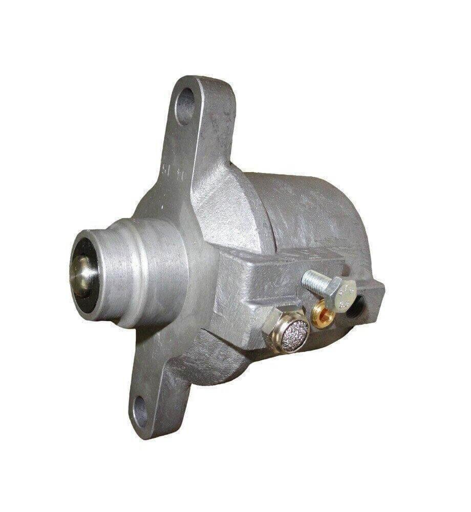 Aluminium hydraulic plunger, 100mm bore, industrial tractor part with mounting holes