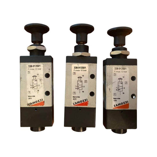 Camozzi 338-913S01 Manual Operated Valve Pmax 10 Bar 18V - 36V - 42X - Australian Empire Shop