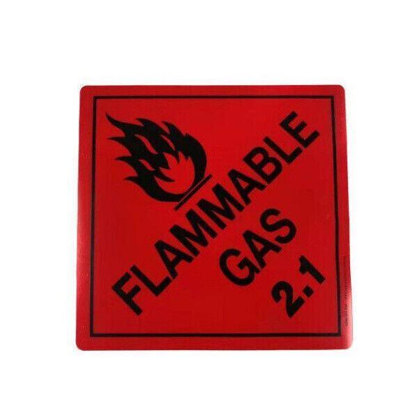 Flammable Gas 2 OR 2.1 Flammable LIQUID 3 Dangerous Goods 240mm X 240mm Label - Australian Empire Shop