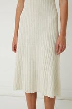 Friend of Audrey Carolina Ribbed Knit Dress WOMEN Speckled Vanilla slim fit - Australian Empire Shop