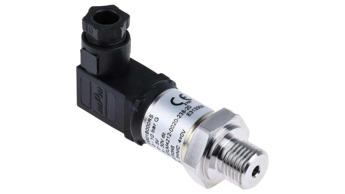 Industrial pressure sensor with G1/4 threaded connection and analogue output, 10 bar rating