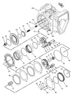 Exploded view diagram of CAT 221-5334 reaction axle plate tractor part with labeled components